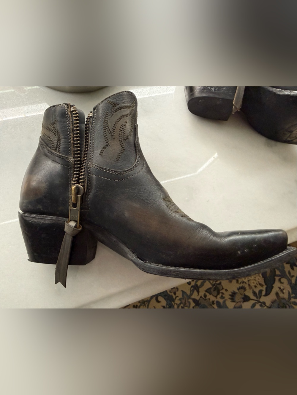 Freebird by Steven Black
Leather Western Ankle Boots  Zip Ankle Booties - Picture 7 of 8